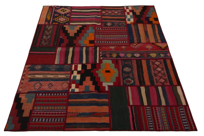 Håndknyttet Persisk tæppe 130x284 cm Kelim - Flerfarvet - Tekstiler - Tæpper - Orientalske tæpper - Patchwork tæppe
