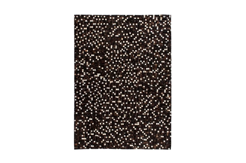 tæppe ægte kolæder patchwork 160x230 cm firkantet sort/hvid - Flerfarvet - Tekstiler - Tæpper - Orientalske tæpper - Patchwork tæppe