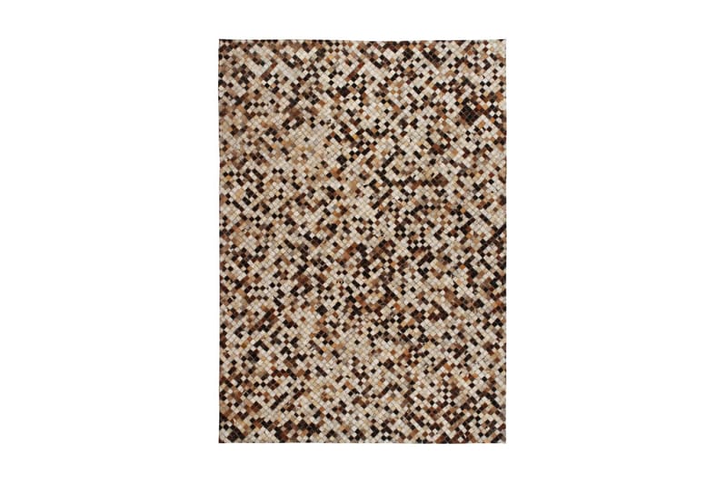 tæppe ægte kolæder patchwork 80 x 150 cm firkantet brun/hvid - Flerfarvet - Tekstiler - Tæpper - Orientalske tæpper - Patchwork tæppe