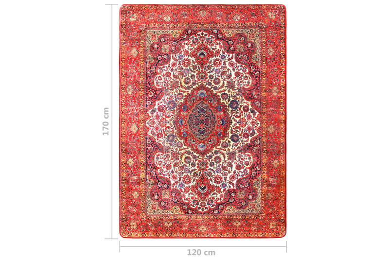 gulvtæppe med tryk 120x170 cm orientalsk flerfarvet - Flerfarvet - Tekstiler - Tæpper - Orientalske tæpper