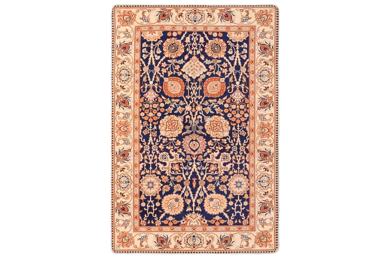 gulvtæppe med tryk 140x200 cm orientalsk flerfarvet - Flerfarvet - Tekstiler - Tæpper - Orientalske tæpper - Persisk tæppe