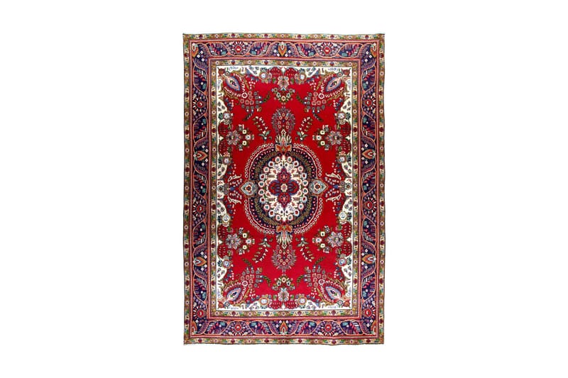 Håndknytten Persisk Patina tæppe 192x300 cm - Rød / mørkeblå - Tekstiler - Tæpper - Orientalske tæpper - Persisk tæppe