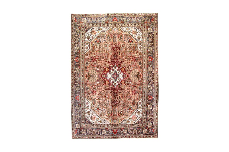 Håndknytten Persisk Patina tæppe 195x287 cm - Rød / mørkeblå - Tekstiler - Tæpper - Orientalske tæpper