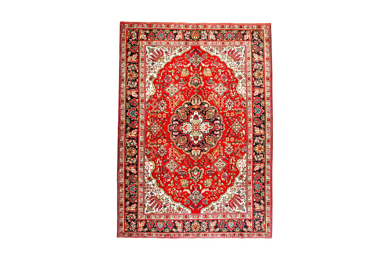 Håndknytten Persisk Patina tæppe 205x290 cm - Rød / mørkeblå - Tekstiler - Tæpper - Orientalske tæpper