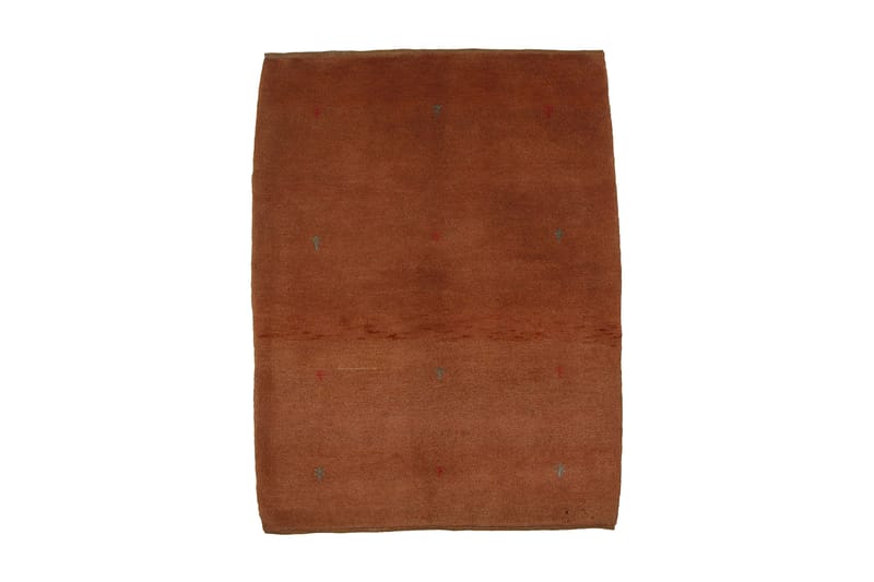 Håndknyttet Gabbeh Shiraz Uld Orange 105x141cm - Tekstiler - Tæpper - Håndvævede tæpper