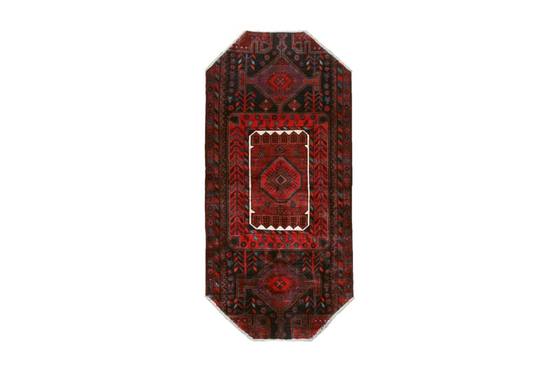 Håndknyttet persisk tæppe 120x260 cm - Mørkeblå / rød - Tekstiler - Tæpper - Orientalske tæpper - Persisk tæppe