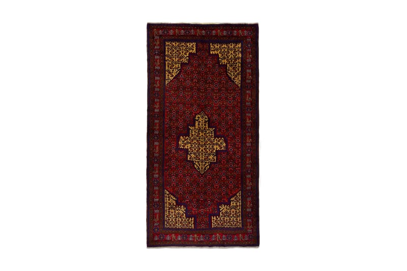 Håndknyttet persisk tæppe 158x311 cm - Rød / gul - Tekstiler - Tæpper - Orientalske tæpper