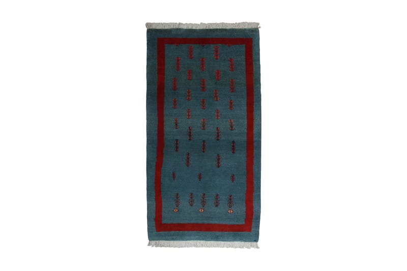 Håndknyttet persisk tæppe 70x135 cm Kelim - Blå / rød - Tekstiler - Tæpper - Orientalske tæpper