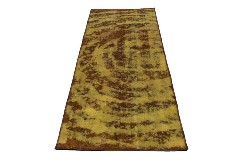 Håndknyttet persisk tæppe 80x234 cm Vintage - Gul / brun - Tekstiler - Tæpper - Orientalske tæpper