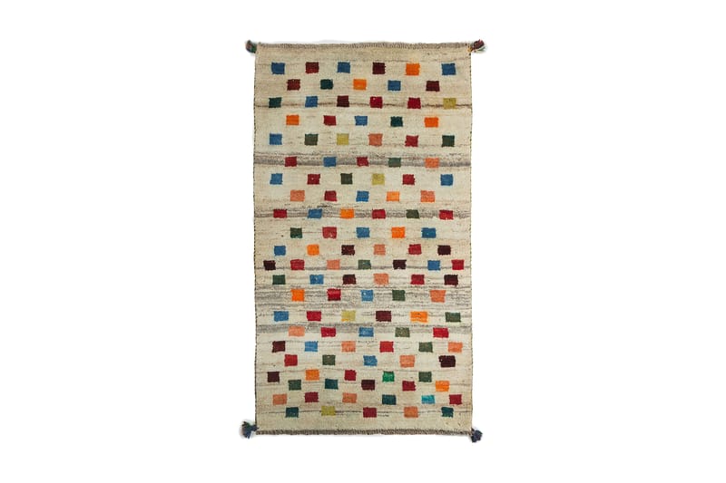 Håndknyttet persisk tæppe 88x156 cm Gabbeh Shiraz - Beige - Tekstiler - Tæpper - Orientalske tæpper