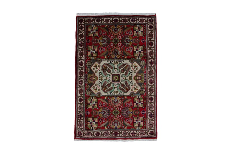 Håndknyttet persisk tæppe 95x145 cm - Rød / Beige - Tekstiler - Tæpper - Orientalske tæpper