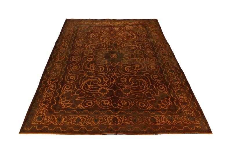 Håndknyttet persisk uldmåtte 288x398 cm Vintage - Brun / orange - Tekstiler - Tæpper - Orientalske tæpper