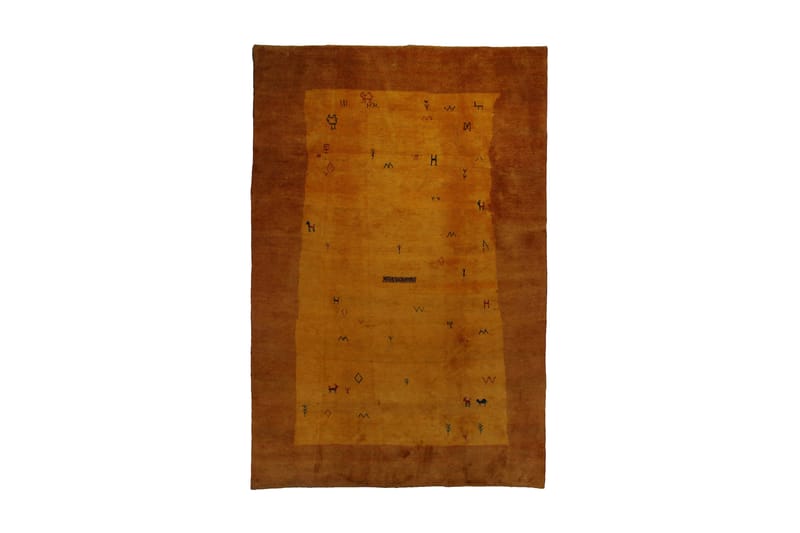 Håndknyttet Persisk Uldtæppe 185x287 cm Gabbeh Shiraz - Sennep - Tekstiler - Tæpper - Orientalske tæpper