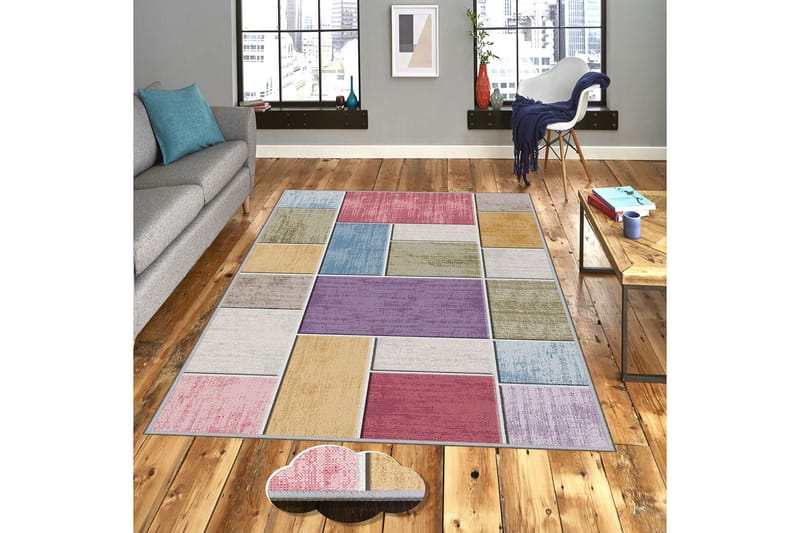 Homefesto Tæppe 80x200 cm - Flerfarvet - Tekstiler - Tæpper - Orientalske tæpper - Persisk tæppe