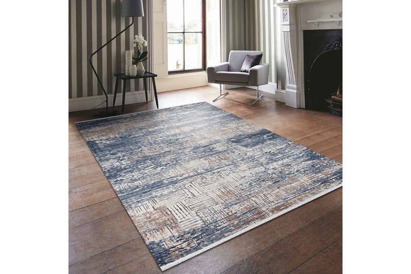 Akhun Tæppe 80x150 cm - Grå/Blå - Tekstiler - Tæpper - Små tæpper
