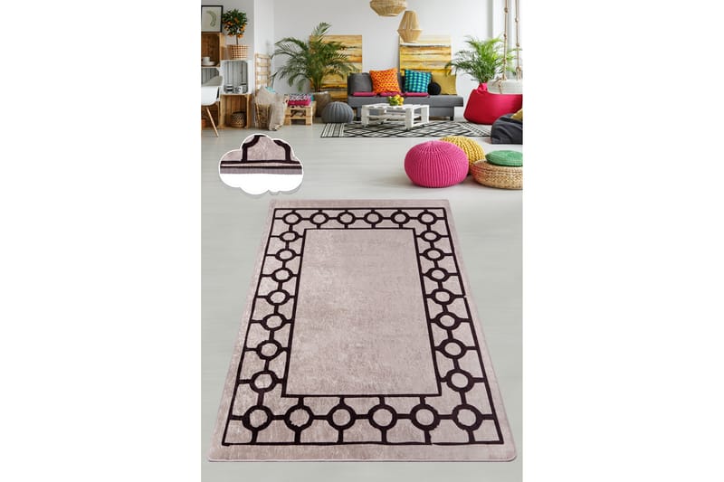 Chilai Tæppe 80x100 cm - Bleg lyserød - Tekstiler - Tæpper - Moderne tæppe - Mønstrede tæpper
