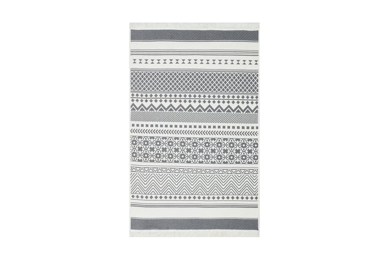 Eko Hali Bomuldstæppe 80x300 cm - Grå/Hvid - Tekstiler - Tæpper - Moderne tæppe - Bomuldstæpper