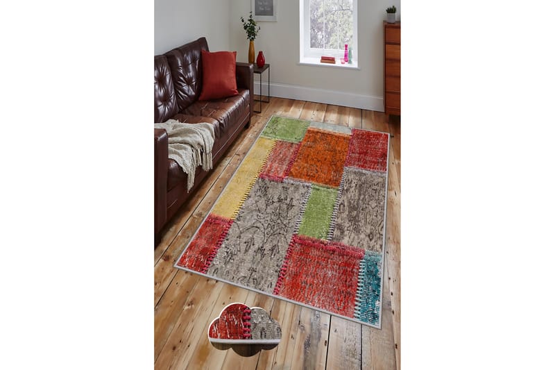 Tolunay Tæppe 80x150 cm - Flerfarvet - Tekstiler - Tæpper - Udendørs tæpper - Dørmåtter