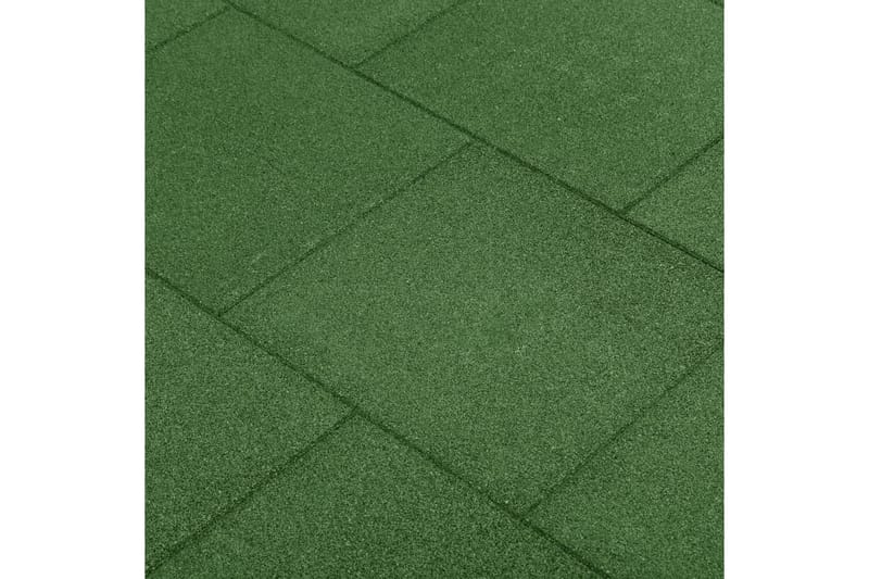 faldfliser 6 stk. gummi 50 x 50 x 3 cm grøn - Grøn - Tekstiler - Tæpper - Specialmåtte - Nålefilt tæpper & kunstgræstæpper