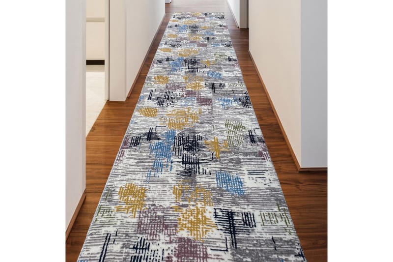 Irubhi Tæppe 200x400 cm - Multifarvet - Tekstiler - Tæpper - Moderne tæppe - Wiltontæpper