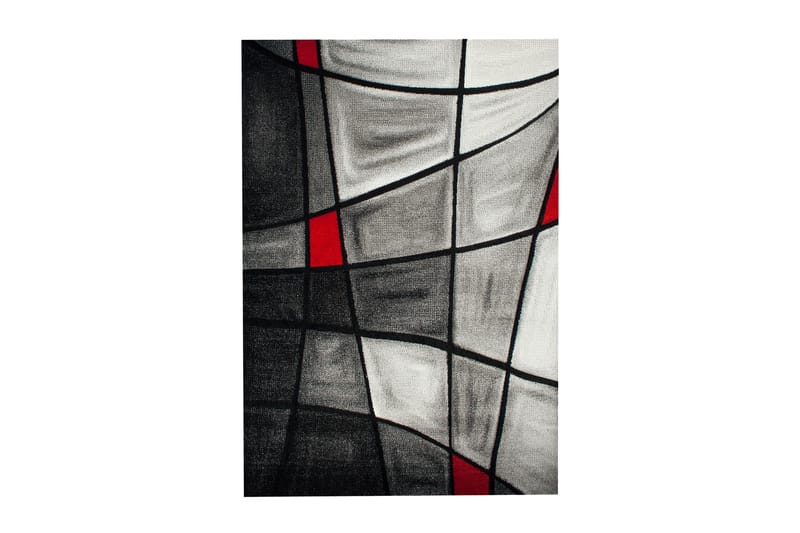 London Brilliance Gulvtæppe 240x340 - Rød - Tekstiler - Tæpper - Moderne tæppe - Mønstrede tæpper