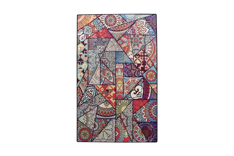 Mikelti Tæppe 160x230 cm - Flerfarvet/Velour - Tekstiler - Tæpper - Moderne tæppe - Mønstrede tæpper