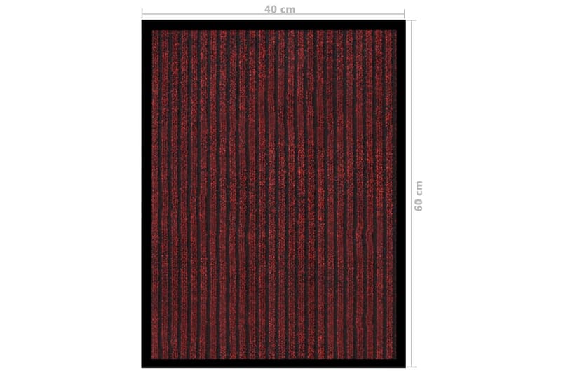 dørmåtte 40x60 cm stribet rød - Rød - Tekstiler - Tæpper - Udendørs tæpper - Dørmåtter