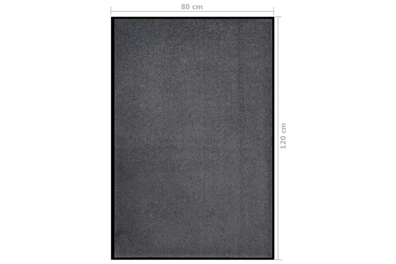 dørmåtte 80x120 cm antracitgrå - Antracit - Tekstiler - Tæpper - Udendørs tæpper - Dørmåtter