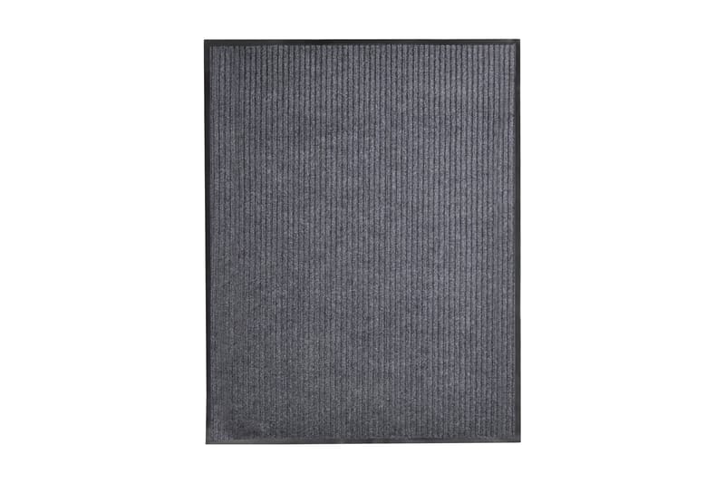 dørmåtter 2 stk. 90 x 60 cm PVC grå - Tekstiler - Tæpper - Udendørs tæpper - Dørmåtter