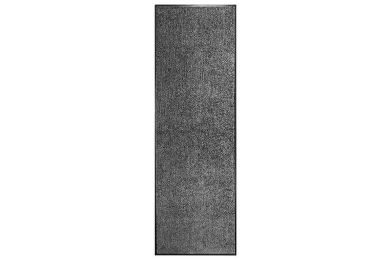 Vaskbar Dørmåtte 60X180 cm Antracitgrå - Antracit - Tekstiler - Tæpper - Udendørs tæpper - Dørmåtter