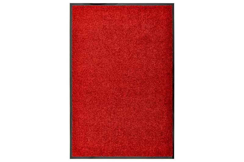 Vaskbar Dørmåtte 60X90 cm Rød - Rød - Tekstiler - Tæpper - Udendørs tæpper - Dørmåtter