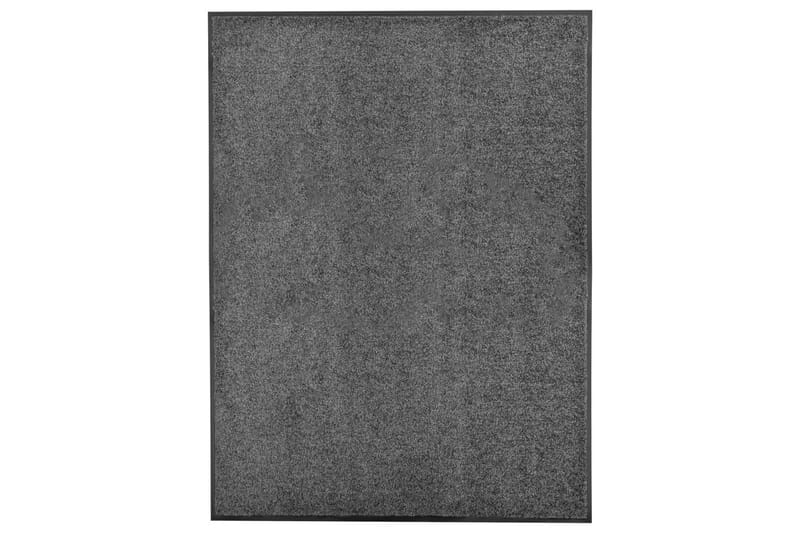 Vaskbar Dørmåtte 90X120 cm Antracitgrå - Antracit - Tekstiler - Tæpper - Udendørs tæpper - Dørmåtter