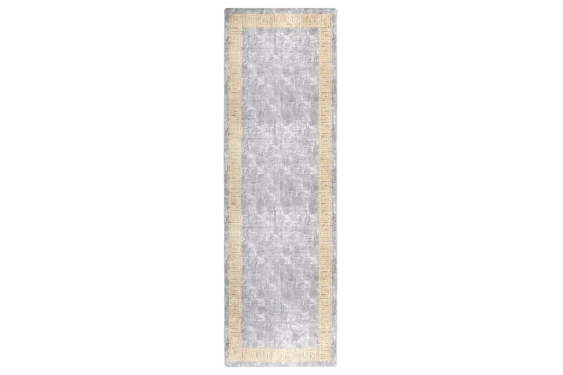 gulvtæppe 80x300 cm skridsikkert og vaskbart grå - Grå - Tekstiler - Tæpper - Udendørs tæpper - Plasttæpper