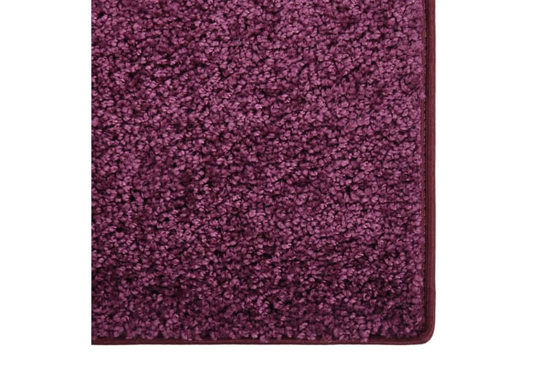 gulvtæppe med blød luv 67x180 cm skridsikkert lilla - Violet - Tekstiler - Tæpper - Udendørs tæpper - Plasttæpper