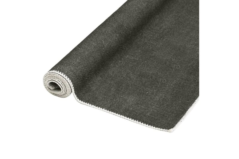 gulvtæppe vaskbart og foldbart 200x300 cm polyester gråbrun - Gråbrun - Tekstiler - Tæpper - Udendørs tæpper - Plasttæpper