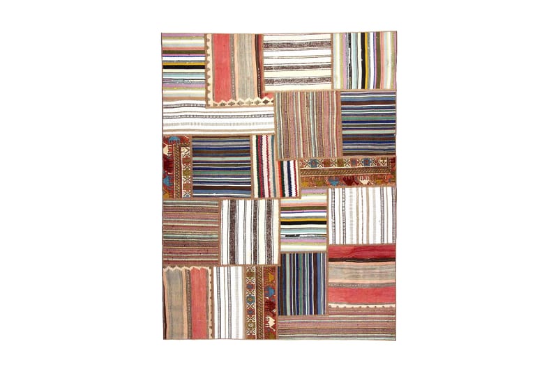 Håndknyttet Persisk lappetæppe 154x202 cm - Flerfarvet - Tekstiler - Tæpper - Orientalske tæpper - Patchwork tæppe